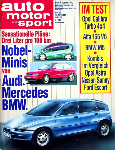 Deckblatt Auto Motor und Sport (09/1992)
